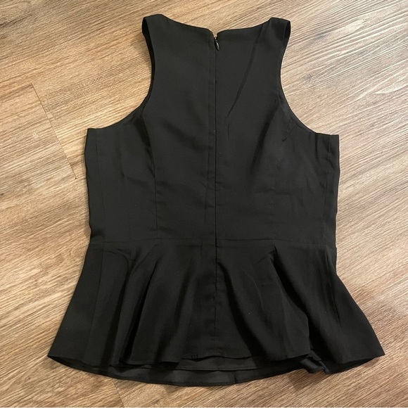 Express Blouse Women’s Small Black Peplum Sleeveless Basic Minimalist Clean Girl - Picture 2 of 6